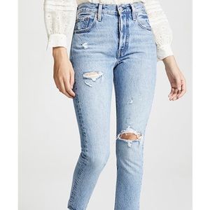 Levi’s 501’s skinny distressed jeans